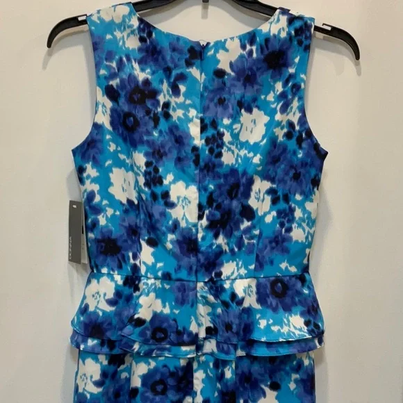 Donna Rocco Blue Floral Midi Dress - Picture 6 of 9